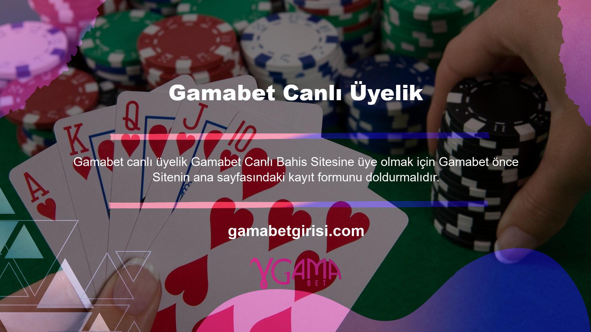 Gamabet Canlı Bahis Kayıt Formunu doldurduktan sonra, üyeliğinizi etkinleştirmek için bir bağlantı gönderilecektir